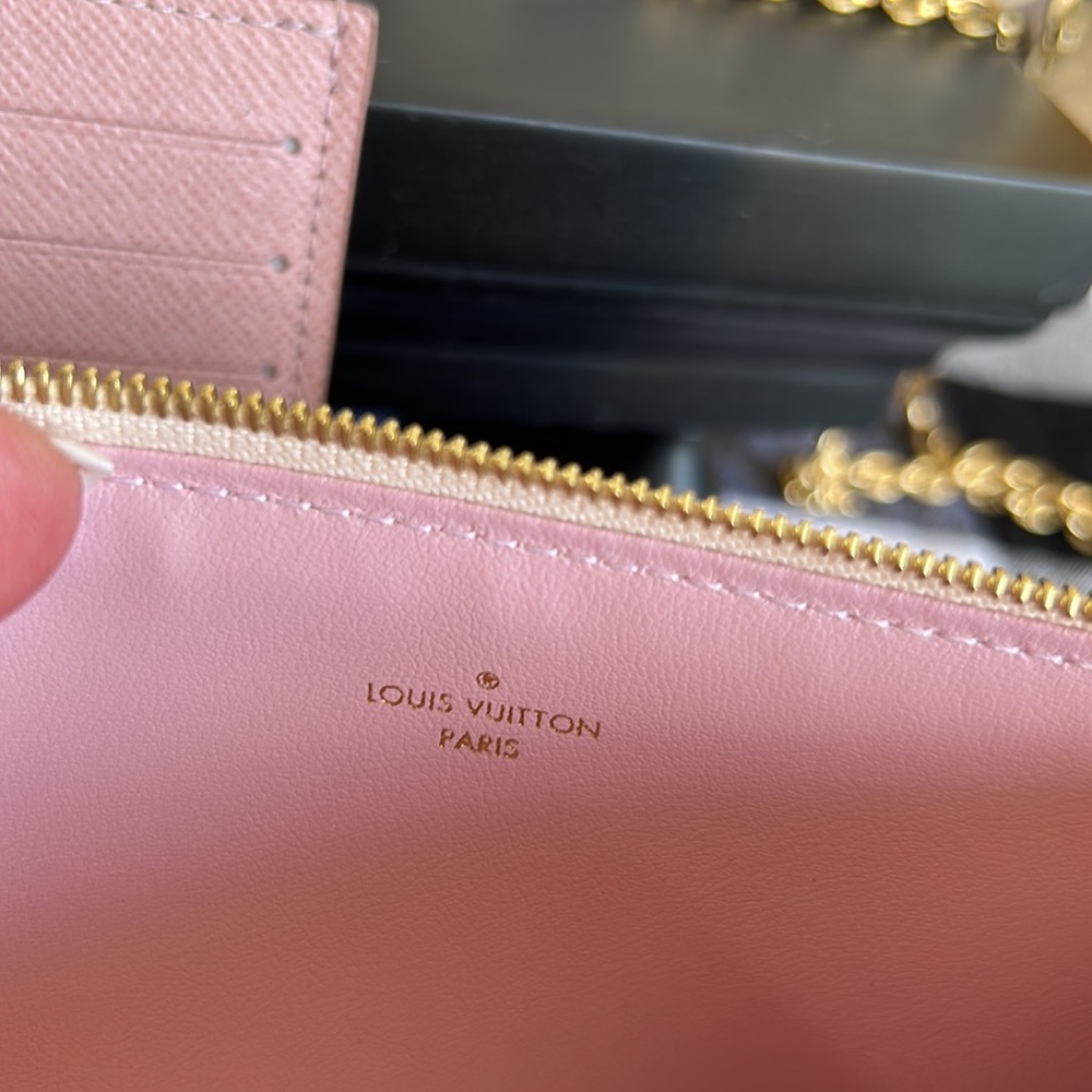 LV Damier Azur Felicie Chain Bag - Picture 4 of 8
